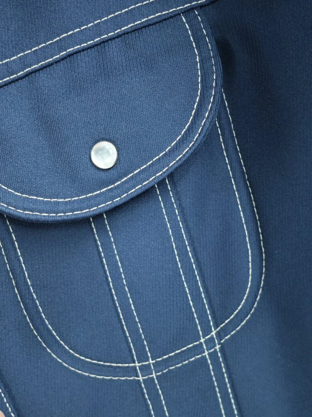 VTG Levis Panatela tops Jacket Mens XL Blue Western pearl Snap button 70s pocket - Picture 3 of 15